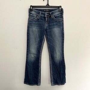 Silver Jeans Co Womens Jeans Size 8  Low Rise Straight Leg Medium Wash